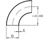 R=D+100 műszaki rajz