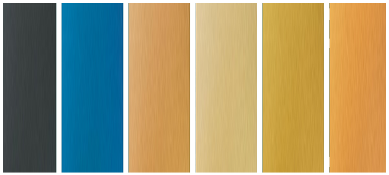 Szinezett rozsdamentes lemezek